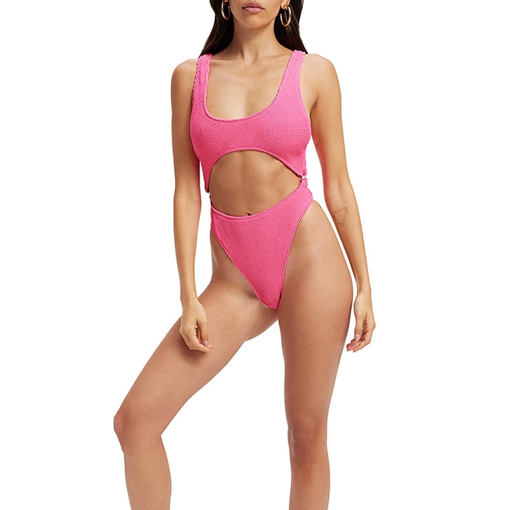 good american one piece - hot pink